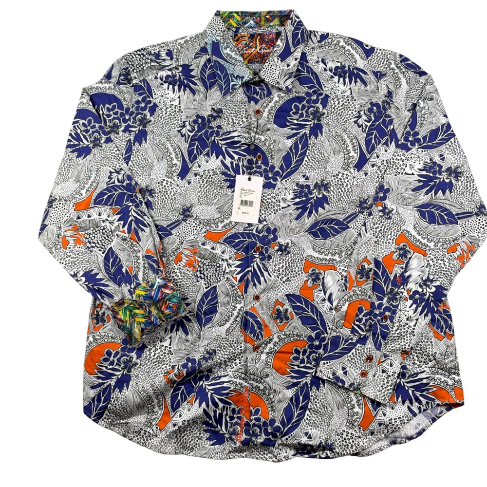 NEW Robert Graham Button Shirt Men 2XL Multi Minicoy Island Floral